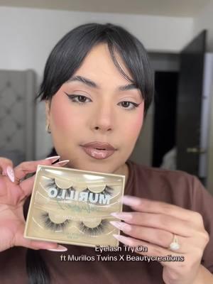 Eyelash Try on 🤎 #murillotwins #beautycreations #fyp #makeup 