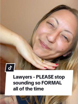 Everyone always agrees that lawyers suck at social media marketing. And a big part of it is because they can’t stop acting so fucking formal.! PUT DOWN THE LEGAL JARGON! Speak like a real human being! People want to hire someone they can relate to. Not someone they are scared of or that overwhelms them! #lawyersoftiktok #lawfirm #lawfirmowners #solopractice #solopractitioner #lawyers #lawfirmowner #socialmediamarketingtips 