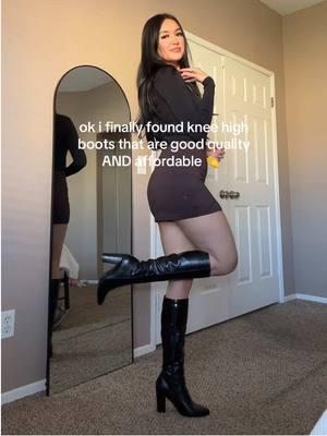 & pretty comfy too! I could walk in these knee high boots for hours #blackkneehighboots #kneehighboots #blackboots #leatherboots #goingoutboots #winterboots #ttslevelup #jumpstart #lovelanguage #giftguide 