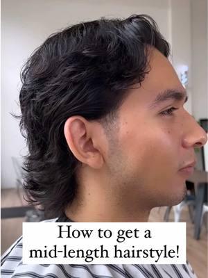 How to get a mid-length hairstyle! #barber #mensgrooming #menshairstyles #menshair #tiktokbarber #menshaircut #menshairstyle #curtainshairstyle #middlepart #middleparthairstyle 