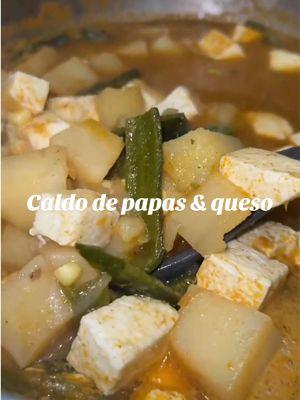 Caldo de papas, queso, rajitas  con elote 🥔🧀🌶️🌽 #recetasfaciles #EasyRecipe #vegeterianrecipes #recetasveganas #recetasmarylee #maryleerecipes #caldodepapas #caldodequeso #caldoderajas #mexicanfood 