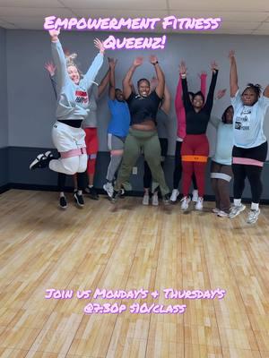 Empowerment Fitness Queenz! Join us Monday’s & Thursday’s @7:30p $10/class!  #fyp #empowermentfitnessqueenz #resistancebands @Meg  