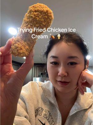 Fried Chicken Ice Cream 🤔 from @Yama Sushi Marketplace which just opened its new location in K-Town!  #friedchickenicecream #viralfoods #notfriedchickenicecream 