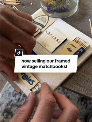 Replying to @Ash Fuentes our business, the perfect match, is now live! we're a black, asian and woman-owned business selling framed art with vintage matchbooks. support us at the 🔗 on my page! #matchbookcollection #matchbookart #vintagehomedecor #matchbooks #blackownedbusiness #asianownedbusiness 