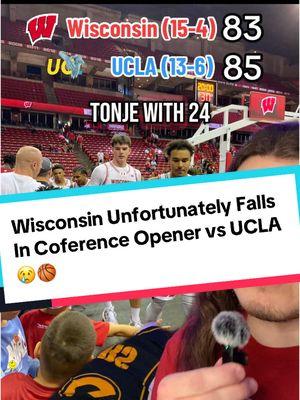 Wisconsin takes a tough loss in their first conference game against UCLA. #wisconsinbasketball #ucla #wisconsin #badgers #collegebasketball #basketball 