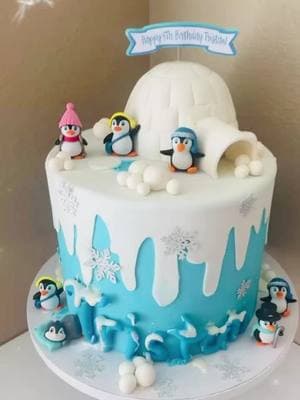 ❄️🐧Penguin Birthday Cake🐧❄️ #penguin #penguincake #snow #penguins #penguintok #penguinfan #pastel #bizcochito #custommade #ptp #cakesbyyesseniadegonzalez #follow #share #cakedecorating #cakeboss #cali #clovis #icandoallthingsthroughchrist #custom #fondant #fantasiafondant #allbuttercream #estercombs #wilton #wiltoncake #wiltonfondant #idontowncopyrightstothemusic