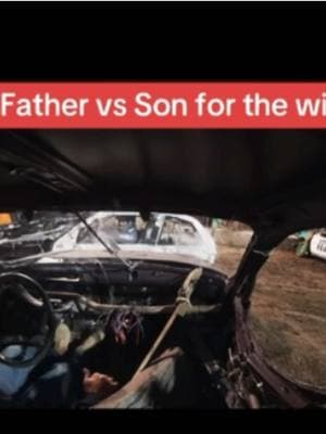 Lesson of the day, never underestimate Ol’ Dad in a Derby!! #345 #678 #27x #demo #demoderby #derby #demolitionderby #backwoodsracingllc #Motorsport #derbydriver #derbycar #fathervsson 