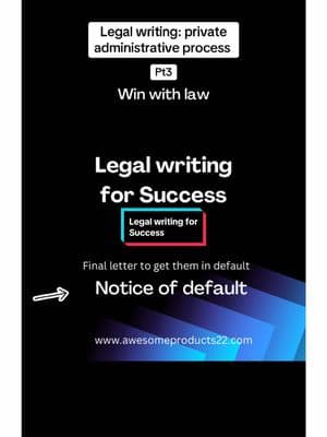 You need a legal process and stategy for success legal writing dues that fur you. #contractlaw #negoitableinstruments #administrativeprocess #winincourt #legalwrting #consumerlaw #consumerlawsecrets #debtdischarge #soverign #debtfreedom #consumerfraud 