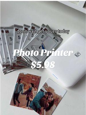 Pocket Photo Printer only $5.98!#photoprinter #printer #photoprint #miniprinter #portableprinter #pocketphotoprinter #giftideas #ValentinesDay #spotlightfinds #tiktokshoploveatfirstfind 