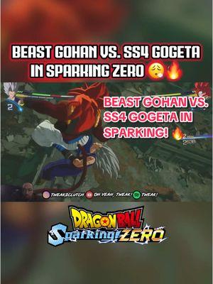 Beast Vs. SS4 Gogeta in Sparking! ZERO 🔥 #beastgohan #dragonballsparkingzero #fyp #dbsz #dbz #dragonball #dragonballbudokaitenkaichi4 #dragonballsuper #gohan #gogeta #dragonballsupersuperhero #ss4gogeta #ohyeahtweak 