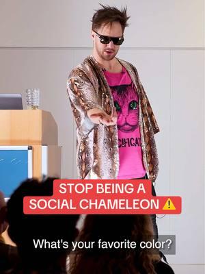 Stop being a SOCIAL CHAMELEON! ⚠️⁣ #julienblanc #julienhimself #socialchameleon #peoplepleaser #peoplepleasing #peoplepleasernomore #peoplepleasers #peoplepleaserproblems #peoplepleasingrecovery #nomorepeoplepleasing #stoppeoplepleasing #bereal #beauthentic #beyourself 