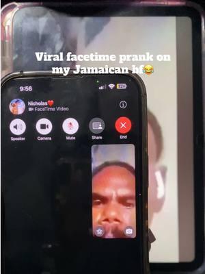 He thought someone stole my phone 😭😭 Ignore my dirty screens y’all !#fyp #jamiacantiktok #viral #caribbeantiktok #jamiaca #viralfacetimeprank #prank 