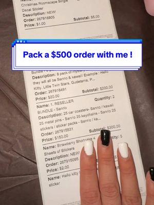 Package this huge $500 order with me from WhatNot!  - if you’re looking for a reseller Sanrio Bundle message me ! These bundles are great if you’re a Sanrio seller like I am and are sure to make you some profit! 🩷 . #simplysourced #simplysourcedllc #sanrio #whatnot #packagingorders #packwithme #order #largeorder #whatnotseller #whatnotsellers 