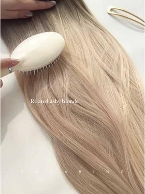 Comparison of rooted ashy blonde & rooted ice blonde🤍 Available in invisible clip ins & tape ins🛍️ link in bio  #endaringhair #rootedblonde #blondeextensions #rootedextensions #virginhairextensions