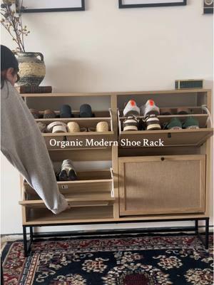 A shoe rack that doubles as a gorgeous peice of furniture?! I’ll take it! #giratree #giratreefurniture #tiktokshopfinds #tiktokdeals #shoerackorganizer #organicmodern 