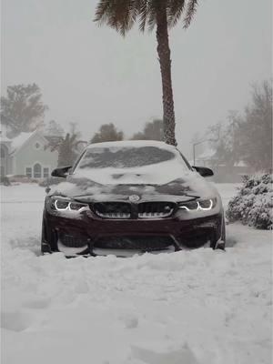 Yesterday was incredible. Never seen that much snow in my life! ❄️ ⛄️ #snow #fyp #bmw #f80 #car #f80m3 #bmwm3 #f80nation #fypシ #cars #neworleans #lousiana #snowday 