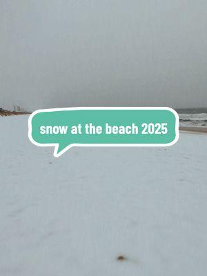 snow at the beach ❄️🌊 Kure Beach NC  #snowmageddon #kurebeach #snow2025 #snowatthebeach 