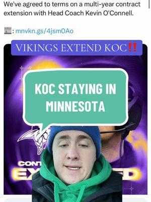 VIKINGS LOCK UP HC KEVIN O’CONNELL ‼️ #nfl #minnesotavikings #nflnews #nflcoaches #kevinoconnell #nfcnorth #vikings #skol #minnesota #nflbreakingnews #fyp 