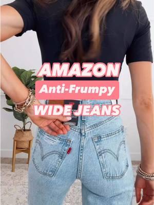 ✨The Cutest Anti-Frumpy Wide Jeans  ✨Shop on my #amazonstorefront  #jean #jeans #widelegjeans #widelegpants #jeansoutfit #amazonmusthaves #amazonfinds 