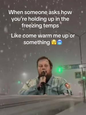 I wasn't made for these types of situations, my piggy's are cold 🥶🤣🤷🏼‍♀️ #warmmeup #coffeeplease #fypシ #fyp #coldweather #snowinginflorida #snowstorm #icecold 