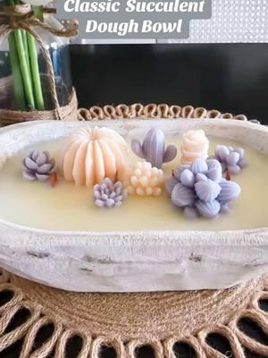 Classic succulent dough bowl.. I’ll be creating new things this weekend #doughbowlcandles #candlesoftiktok #foryou #SmallBusiness #cactus 