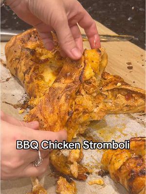 BBQ Chicken Stromboli!!!! #dinner #stromboli #food #recipes #chicken #cheese #bbqsauce #fyp #spinningdishes #DinnerIdeas 