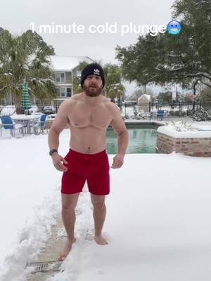 1 minute cold plunge after it snowed almost a foot here in Baton Rouge, LA!🥶 #cold #coldplunge #iceplunge #coldweather #foryou #foryourpage #foryoupage #tiktok #watch #chill #life #update #austinsimoneaux #chills #water #colddays #gringo 