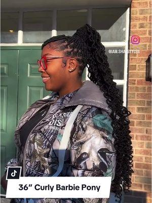 This Soft Loc Curly Barbie Pony is Everything 😍🥰🥰 #softlocs #softlocsstyles #softlocstutorial #fyp 