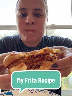 My frita recipe is officially certified for the cookbook. Thank you @Nikki 🤍 for the stamp of approval 🥰🥰 Frita mix: 1.5 pounds ground beef 88/12 .5 pound ground pork 12 oz ground chorizo 1 yellow onion, grated  1/4 cup ketchup 1 tablespoon pimentón  1 tablespoon salt 1 teaspoon black pepper  2 teaspoons Worcestershire sauce Sauce: 1 cup ketchup 1/2 cup water 2 tablespoons vinegar 1 tablespoon pimentón  1/2 teaspoon ground cumin 1 teaspoon salt Shoestring fries: 2 pounds russet potatoes  Vegetable oil  salt  Garnish:  Burger buns Chopped onions American cheese  1.In a bowl with cold water, peel and grate potatoes and place them in the water. Rinse the potatoes and fill with clean water. To fry, heat up oil to 350 F. Dry potatoes with a small towel and carefully add them to the oil slowly. Fry until golden brown, drain on paper towels and add salt. 2.Frita mix: mix all ingredients in a large bowl. Do not overmix. Measure each frita to 4 ounces, make a ball and place them on individual burger patty paper. Wrap in plastic to marinate for an hour.  3.Make sauce: add all ingredients in a small bowl and mix. Add to a squeeze bottle.  4.On a flat top or large skillet, brush on vegetable oil and heat to medium high heat. Add the frita burger with the paper facing up. Smash the frita until the desired thinness and remove paper. Add chopped onions and a teaspoon of the frita sauce. Flip when done on one side. Add American cheese if desired. When done add to toasted bun and top with the fries and extra sauce if desired. #fyp #fypage #tiktok #tiktokviral #miami #hialeah #frita #magodelasfritas #reydelasfritas #cubanfrita #fritacubana #burger #burgertok #cookbook #badbunny #baileinolvidable 