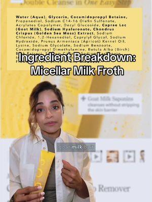 Our Head of Product Development Ayesha is spilling the tea on what makes our new Micellar Milk Froth so special 🍵 #skincareingredients #skinscience #doublecleansing #micellartechnology 