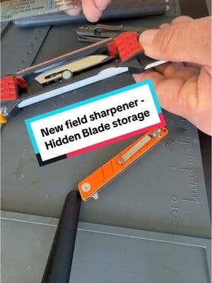 🎯 Stay Sharp, Stay Ready 🎯 The NEW Field Sharpener is a game-changer for your hunting pack: ✅ Coarse & fine diamond plates for quick touch-ups ✅ Ceramic rod for precision ✅ Leather strop for that razor-sharp edge But here’s the kicker… a hidden compartment for storing extra blades! Perfect for those detailed cuts and keeping your gear organized in the field. 🦌 Compact, lightweight, and ready to make your knives hair-splitting sharp wherever the hunt takes you. Don’t leave camp without it! #StaySharp #HuntReady #FieldGear #GritKnives #BuiltForTheWild