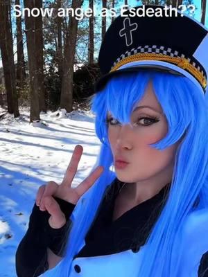 We never have snow days first time in 7 years❄️ #esdeath #funinthesnow #akamegakillcosplay 