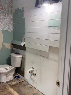 That before 😳 Wow, can we just take a moment to talk about this before video? 😂 I was such a beginner DIYer back then—four layers of wallpaper (yes, FOUR) and the most uneven shiplap you’ve ever seen. 🙈 I wish I had taken more before pictures, but of course, I didn’t! Our bathroom remodel is almost done, and I couldn’t be more excited. This was our biggest project yet—we even knocked out a wall! My husband worked so hard to bring my vision to life, and I’m so in love with how it’s all coming together. Stay tuned for the big reveal! 💕#ColorDrenching #DIYBathroomRemodel #CottageStyle #BeforeAndAfter#creatorsearchinsights 