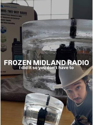 Will the @MidlandUSA radio survive a freeze? Midland radios are stronger than you’d think! This of course is an EXTREME test of its capabilities but shows why I rely on the GXT67 To stay connected when I’m in the outdoors! Link in my bio to explore the entire midland line up. #midlandusa  #GadgetReview #TechLovers #TechGear #TechCommunity #WalkieTalkie #TwoWayRadio #RadioCommunication #OutdoorGear #WalkieTalkieReview #AdventureGear #CampingGe#HikingGear #OutdoorAdventure #EmergencyPreparedness #GearUp #MustHaveGadgets #TechTalk #ExploreMore #StayConnected #flyfishing #river #fishing  @topodesigns @Blundstone USA @Stetson 