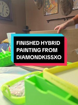 finished and framed hybrid  diamond painting from diamond kiss xoxo @Diamondkissxo #tipsandtricks #LifeHack  #diamondpaintingtips #myowa #diamondpainting #diamondpaintingaddict  #diamondartaddict #diamondpaintingsupplies #diamondpaintingtools #diamondart  #alienputty  #fyp #fypシ #fypシ゚viral 