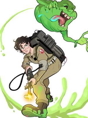 I ain’t afraid of no ghost! 👻 #Ghostbusters #ghostbustersafterlife #ghostbustersfrozenempire #slimer #phoebespengler #cartoon #fanart #digitalart #paranormal 