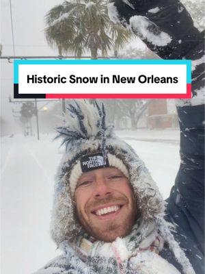 A magical day in #NewOrleans — A generational, once in a lifetime snow event. A day that people will talk about forever. The rarity of this event is hard to fathom — 8-12” of snow across the Metro New Orleans area. The most snow in nearly 130 years, if not longer. The previous record was 8.2” in 1895. You could total up all of the snow received since 1895, and it still wouldn’t total the amount we saw yesterday alone.  Now, we’re locked in with this mess until likely Friday or Saturday, when temperatures finally rebound to allow the snow to melt. #snowday #sneaux #neworleanssnow #nola #snola #snowla #sneauxday #sneauxla #louisiana #winterstorm