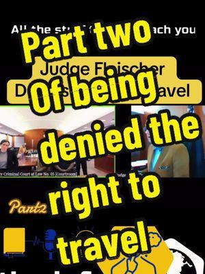 Judge Denies the Right to Travel. #part2  . Though he can in an administrative court. Wont fly in a federal court. Always appeal. . You have to learn what to do and what not to do during a #trafficstop #theinfohub #theinformationhub #knowyourrights #learnyourrights #studyyourights #yourrights #trafficstops #pulledover #righttotravel #travelingnotdriving #fyp #learnyourlaw #judgefleischer  . Right to travel court judge fleischer Right to travel Courtroom  The right to travel 