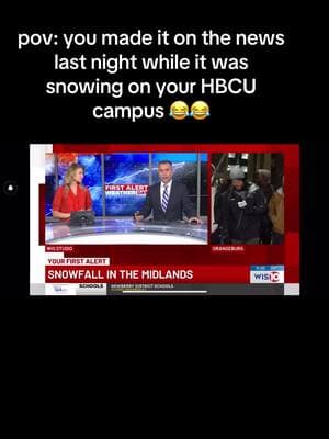 scratch that off the bucket list 👍🏾 #fyp #southcarolina #hbcu #wis10 #trending #snow #claflinuniversity 