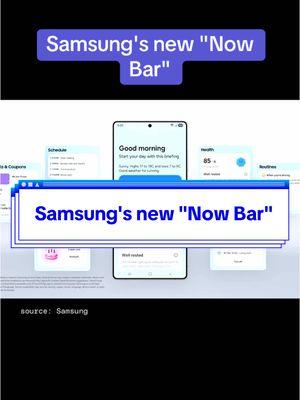 Samsung introduces Now Bar that offers updates, suggestions, and other experiences from the lock screen. #samsung #unpacked #nowbar #techtok 