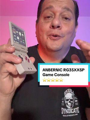 The ANBERNIC RG35XXSP Game Console is the best portable retro gaming system. It has over 30 emulators and over 5000 games! This  system will keep you busy! Two thumbs up! #tinoreviews #techreview #techreviewer #gadgetreview #gaming #GamingOnTikTok #gamer #retrogaming #retrogamingontiktok #GamingSetup 