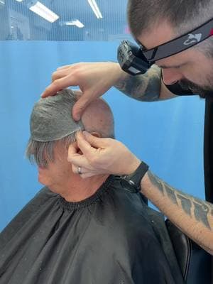 He came for that nice hair #hairsystem #hairreplacement #toupee #protesecapilar #hairloss #manwig 