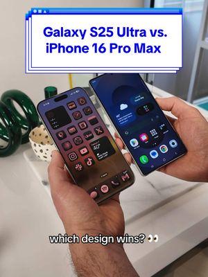 Side-by-side Galaxy S25 Ultra vs. iPhone 16 Pro Max comparison. Both have a 120Hz, 6.9-inch display and titanium body. But which design do you think looks better overall between this iPhone vs. Android flagship 👀 #galaxys25ultra #iphonevssamsung #iphonevsandroid #androidvsiphone #iphone16promax #phone #phonedesign #bestphone #galaxyunpacked #comparsion #sidebyside #techtok #tech #tomsguide 