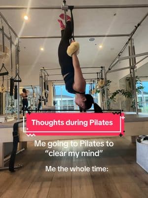 For all intents and purposes: this is a joke 🤣 full concentration is 100% needed otherwise I’d probably fall a break my neck #cadillacpilates #pilates #pilatestiktok #pilatesgirl #pilatescadillac 