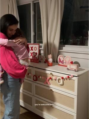 Her reaction was the sweetest 😭 I LOVE BEING A MOM 💗 #valentinesdayideas#valentinesdaydecor#toddlervalentines#toddlermom#girlmom#motherhoodjourney#kidsvalentinesday#toddlervalentinesbasket 