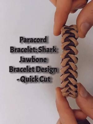 Paracord Bracelet: Shark Jawbone Bracelet Design - Quick Cut Demonstration bracelet: 20cm or 8 inches Materials used: 2 x 170cm (67 inches) 550 parachute cord. #SharkJawboneBraceletDesign #howtomakeabracelet #paracordbracelets #paracordsurvivalbracelet #braidparacord #parachutecord #braceletdesign #paracordweaving #paracordtutorial #braceletknot