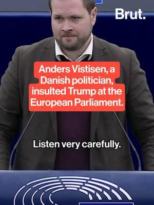 Anders Vistisen, a Danish politician, insulted Trump at the European Parliament. #Denmark #Greenland #DonaldTrump #EuropeanParliament