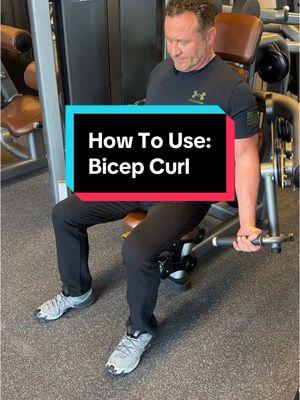 How To Use: Bicep Curl #doctorsoftiktok #fyp #foryoupage #bicep #newtoexercise #workoutbeginner #gymmachines 