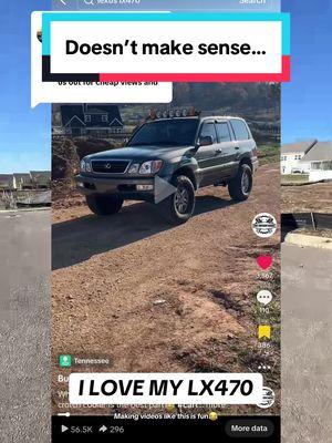 Replying to @barath I respond to comments like this because it’s fun😂 not offended at all by ignorance.  Everyone should go buy an LX470 or LC100.  #cartok #builtdifferentgarage #offroad #custom #carsontiktok #lexus #lx470 #landcruiser #toyota #lc100 #offroading #100series #kchilites 