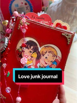 Vintage style completely handmade junk journal 💘 #journalcommunity #howtojournal #journaling 